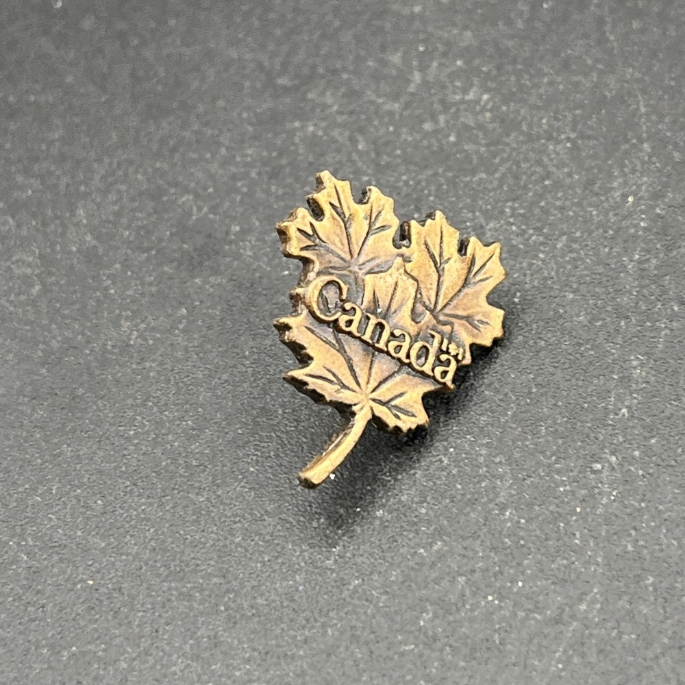 Canada Maple Leaves Bronze Tone Lapel Hat Pin